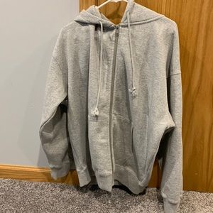PacSun Grey Zip Up Hoodie